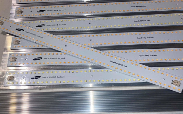 6 pack Sun Board Grow Strip with 96 Samsung LM301B LEDs with heatsinks - FTL Express