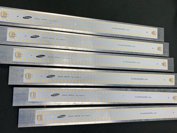 6 pack Sun Board Grow Strip with 96 Samsung LM301h LEDs with heatsinks - FTL Express
